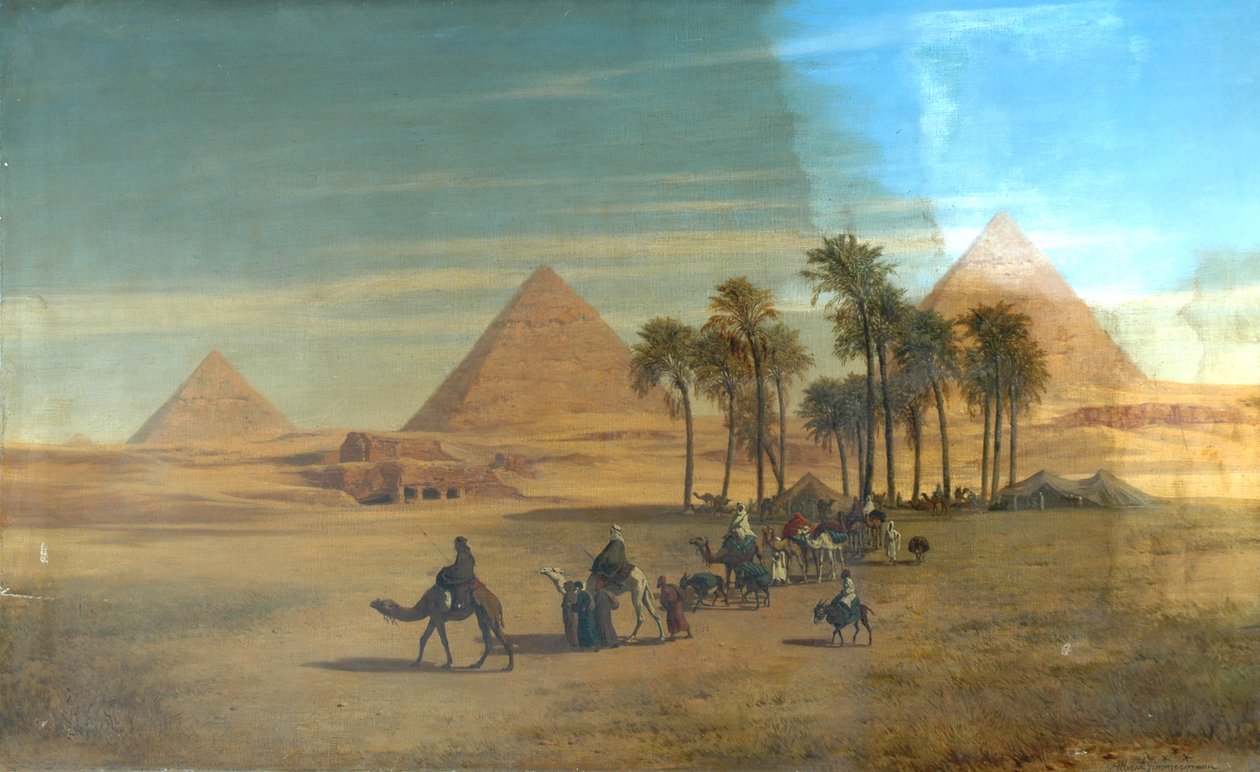 A gízai piramisok, Egyiptom alkotó: Albert August Zimmermann