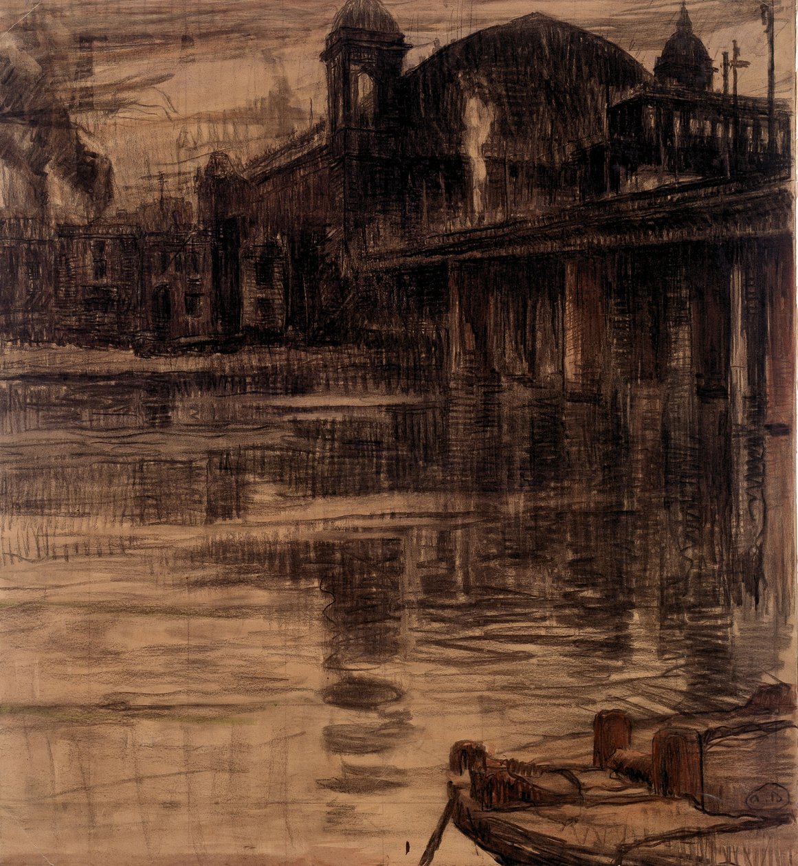 A londoni Cannon Street pályaudvar alkotó: Albert Baertsoen