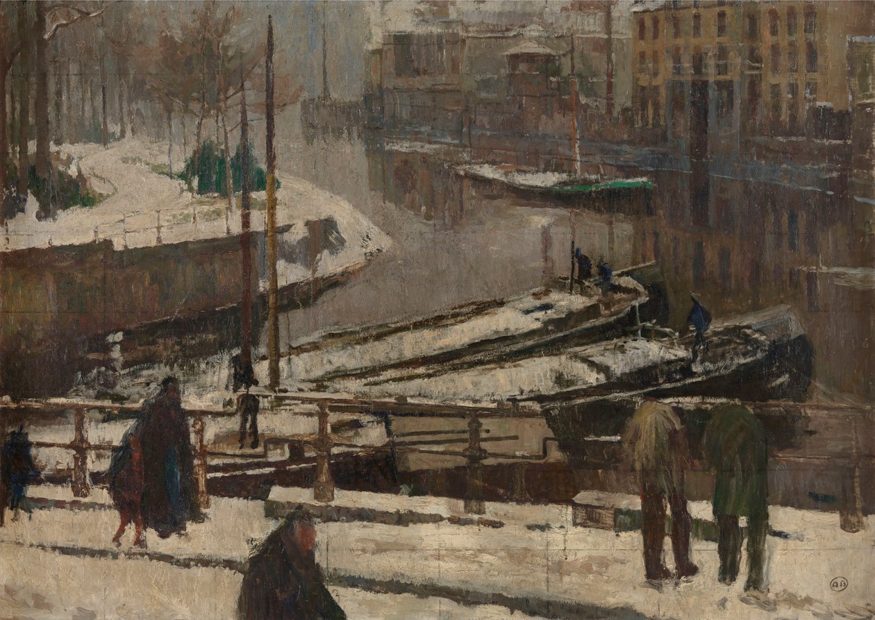 Olvadás Gentben alkotó: Albert Baertsoen