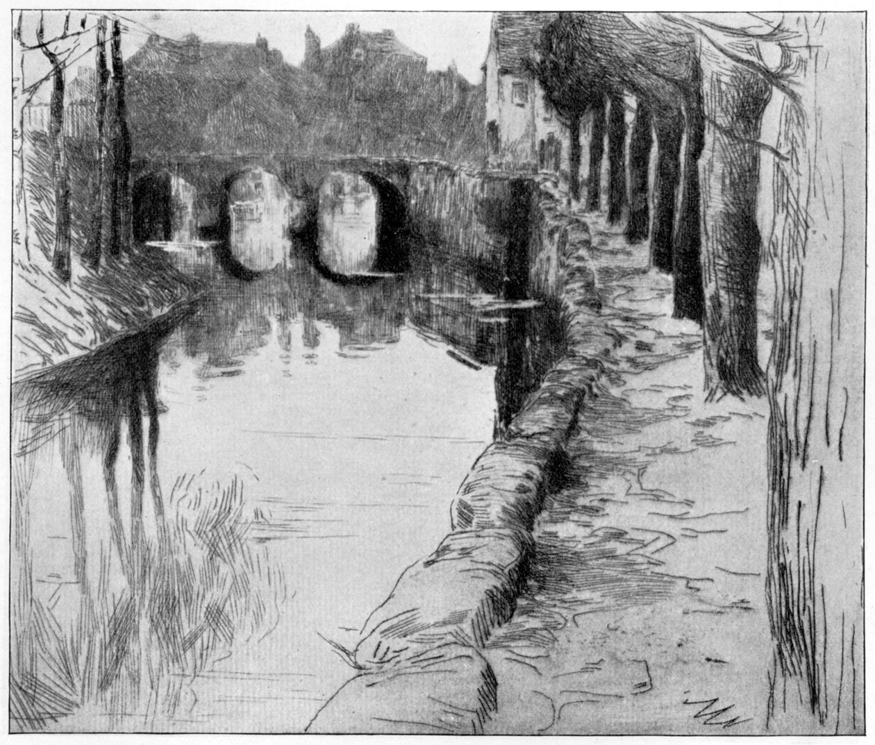 Régi csatorna, 1898. alkotó: Albert Baertsoen