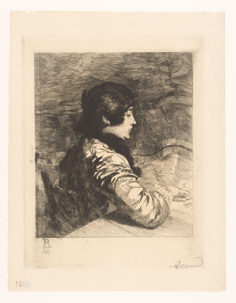 Charlotte Besnard portréja alkotó: Albert Besnard (signed by artist)