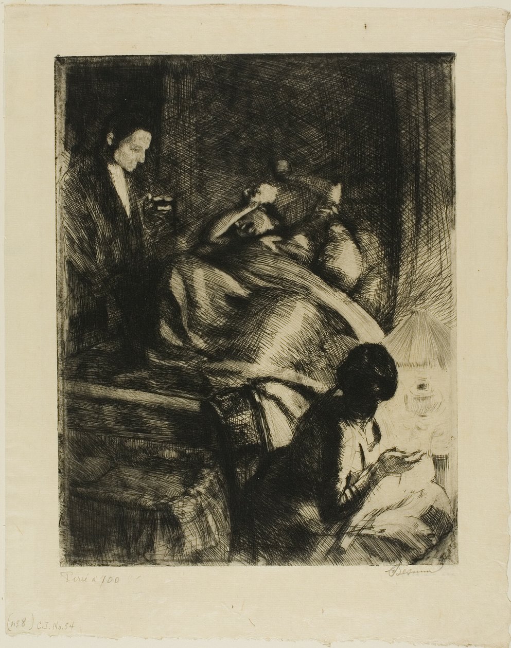 Szállítás, harmadik tányér a Nőtől alkotó: Albert Besnard