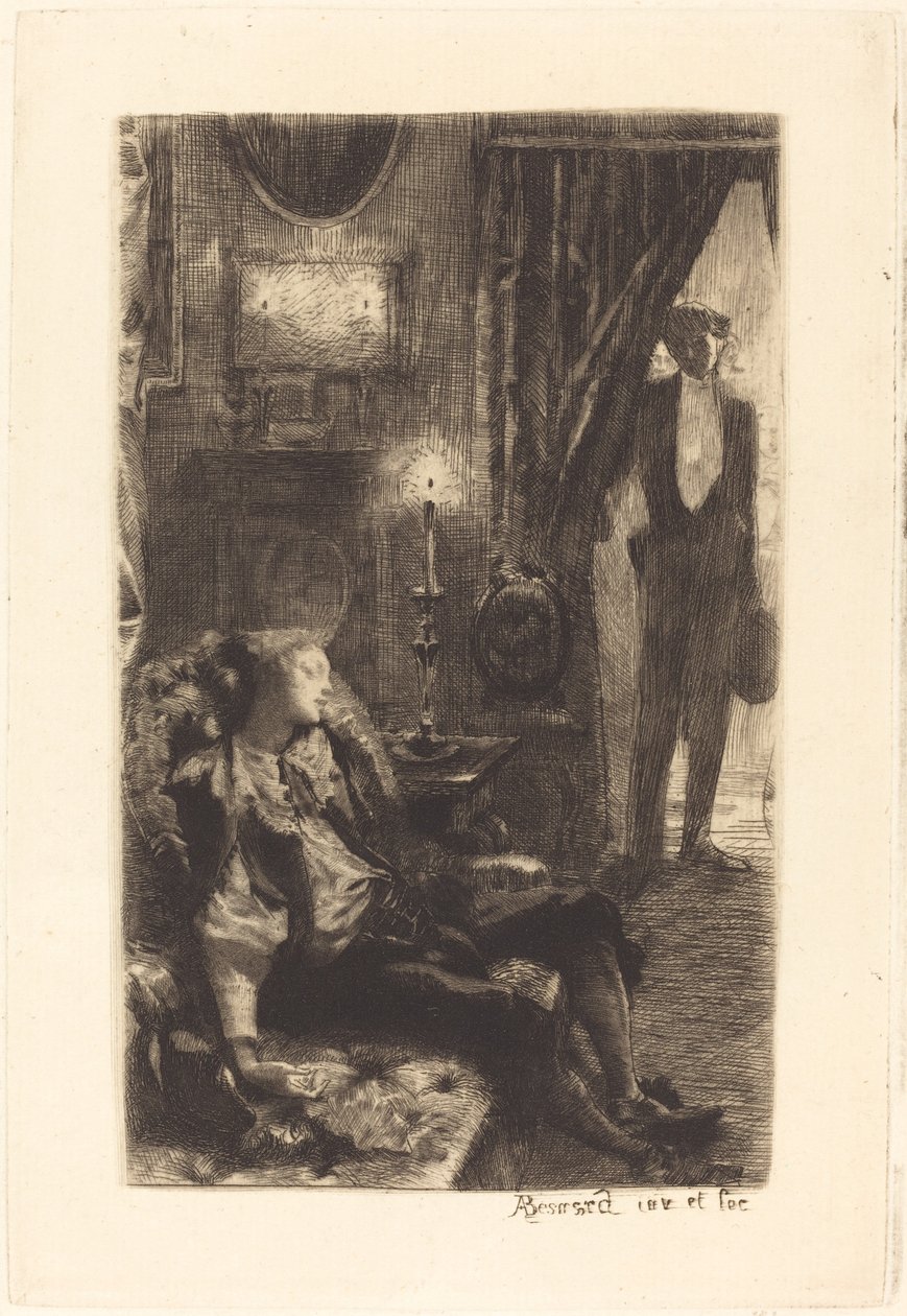 Alszik Iza alkotó: Albert Besnard