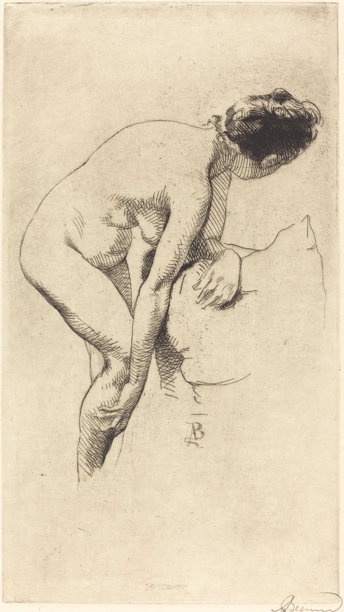 Meztelen Tartja Lábát alkotó: Albert Besnard