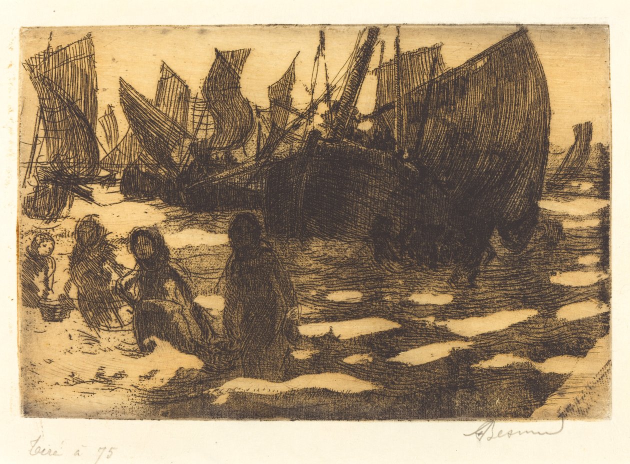 Berck kis halászhajói alkotó: Albert Besnard