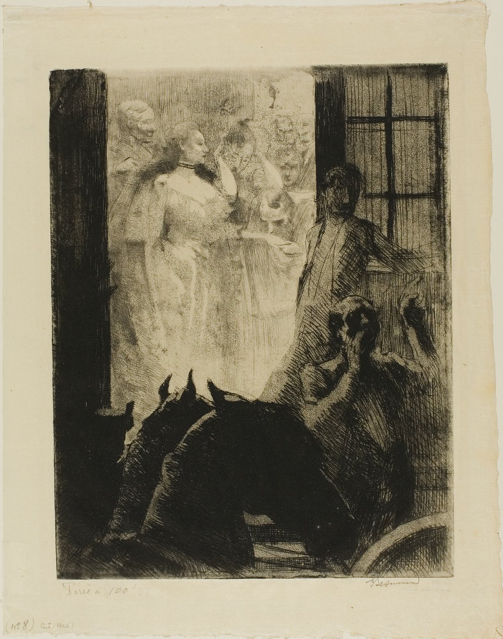 Társadalmi siker, hetes tányér a Nőtől alkotó: Albert Besnard