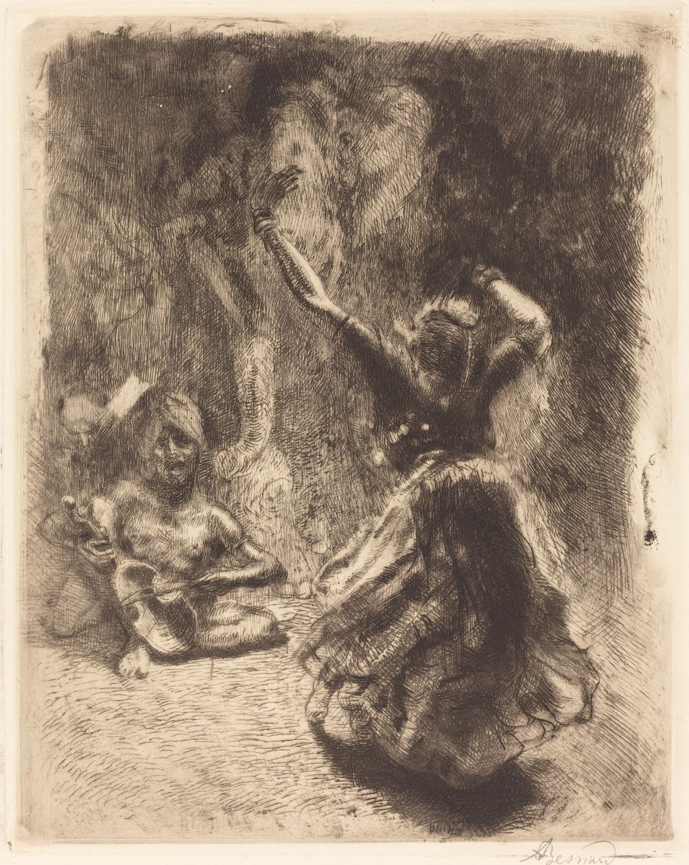 Tanjore táncosa (La bayadère of Tanjore) alkotó: Albert Besnard