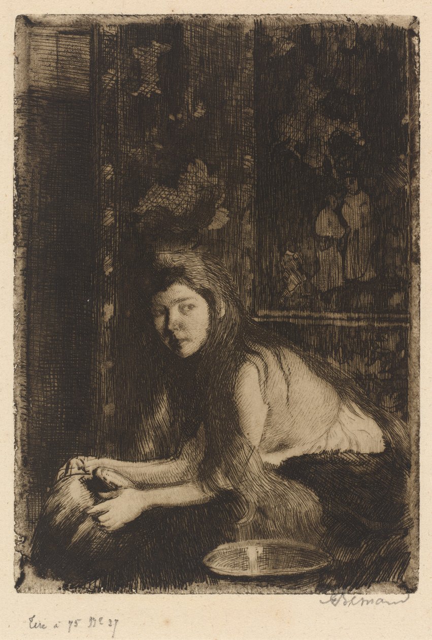 Nő vázával (La femme au vase) alkotó: Albert Besnard