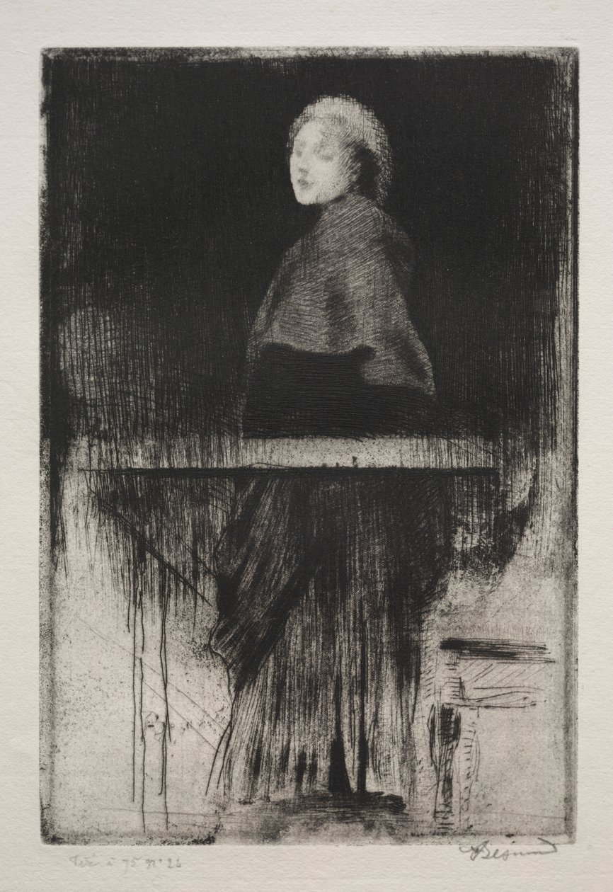 Nő köpennyel alkotó: Albert Besnard