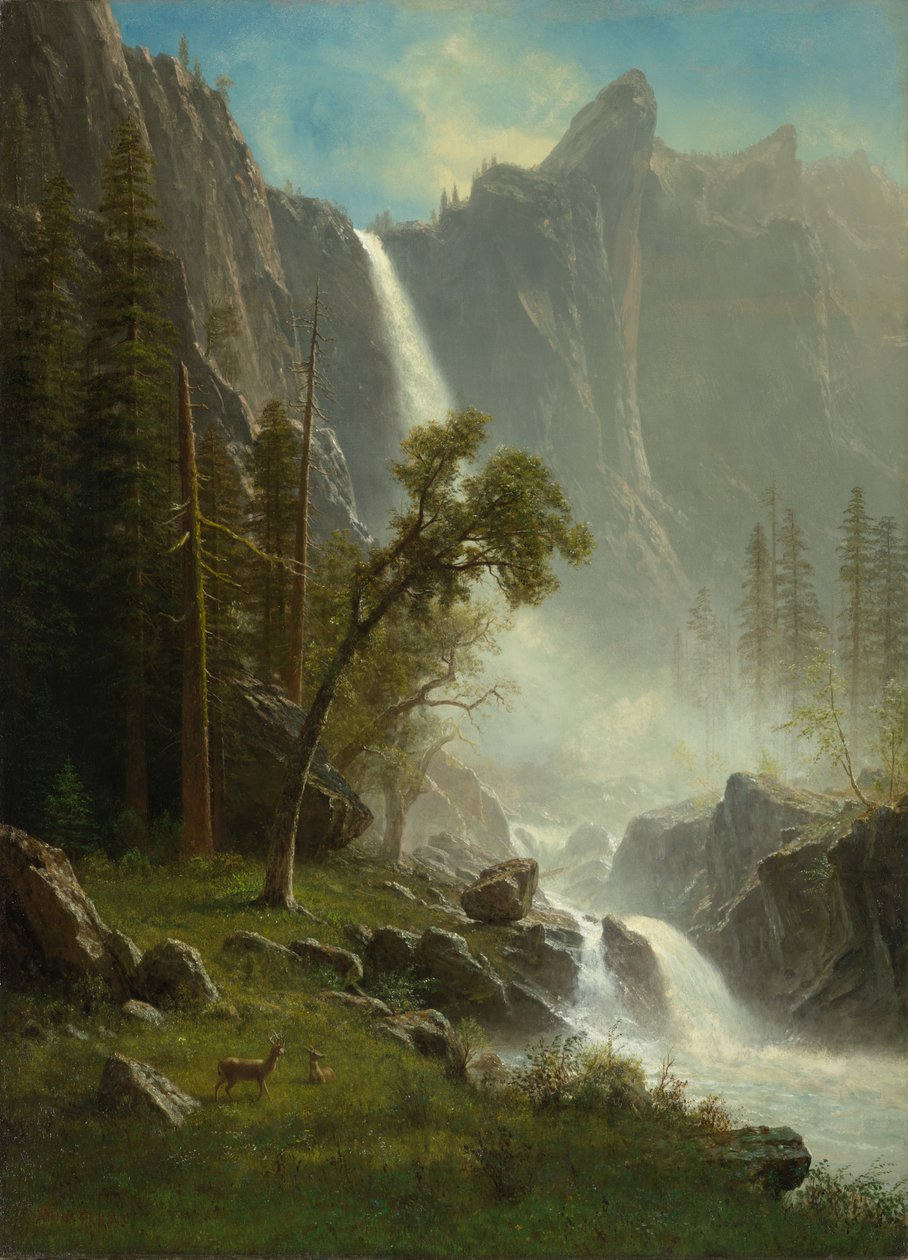 Bridal Veil Falls, Yosemite, 1871-1873 körül alkotó: Albert Bierstadt