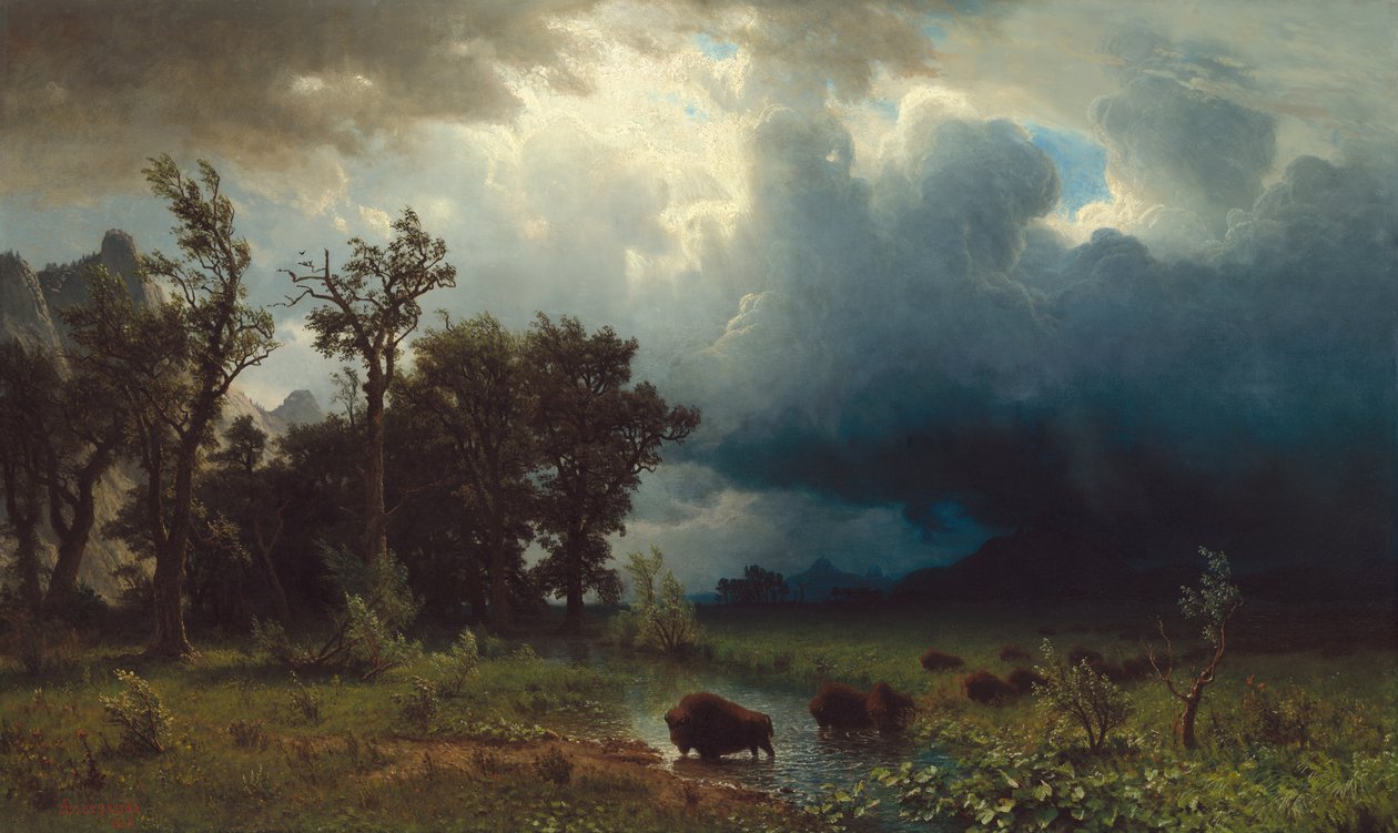 Buffalo Trail: A közelgő vihar alkotó: Albert Bierstadt