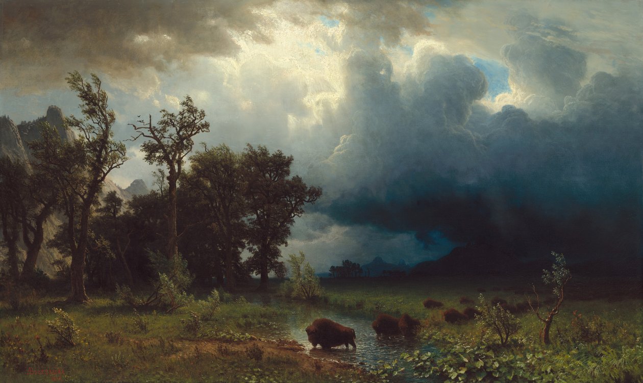 Buffalo Trail: A közelgő vihar, 1869. alkotó: Albert Bierstadt