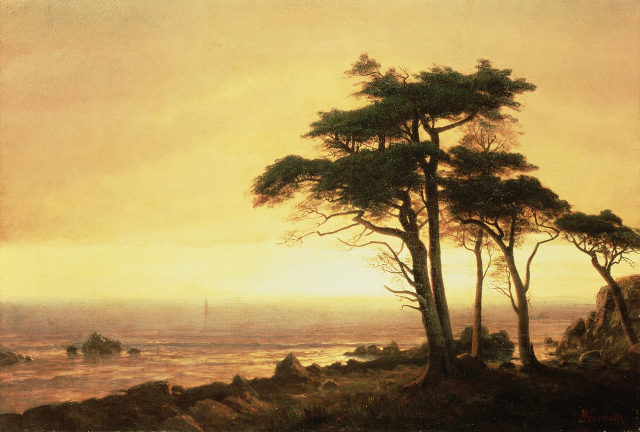 California Coast (olaj, vászon) alkotó: Albert Bierstadt