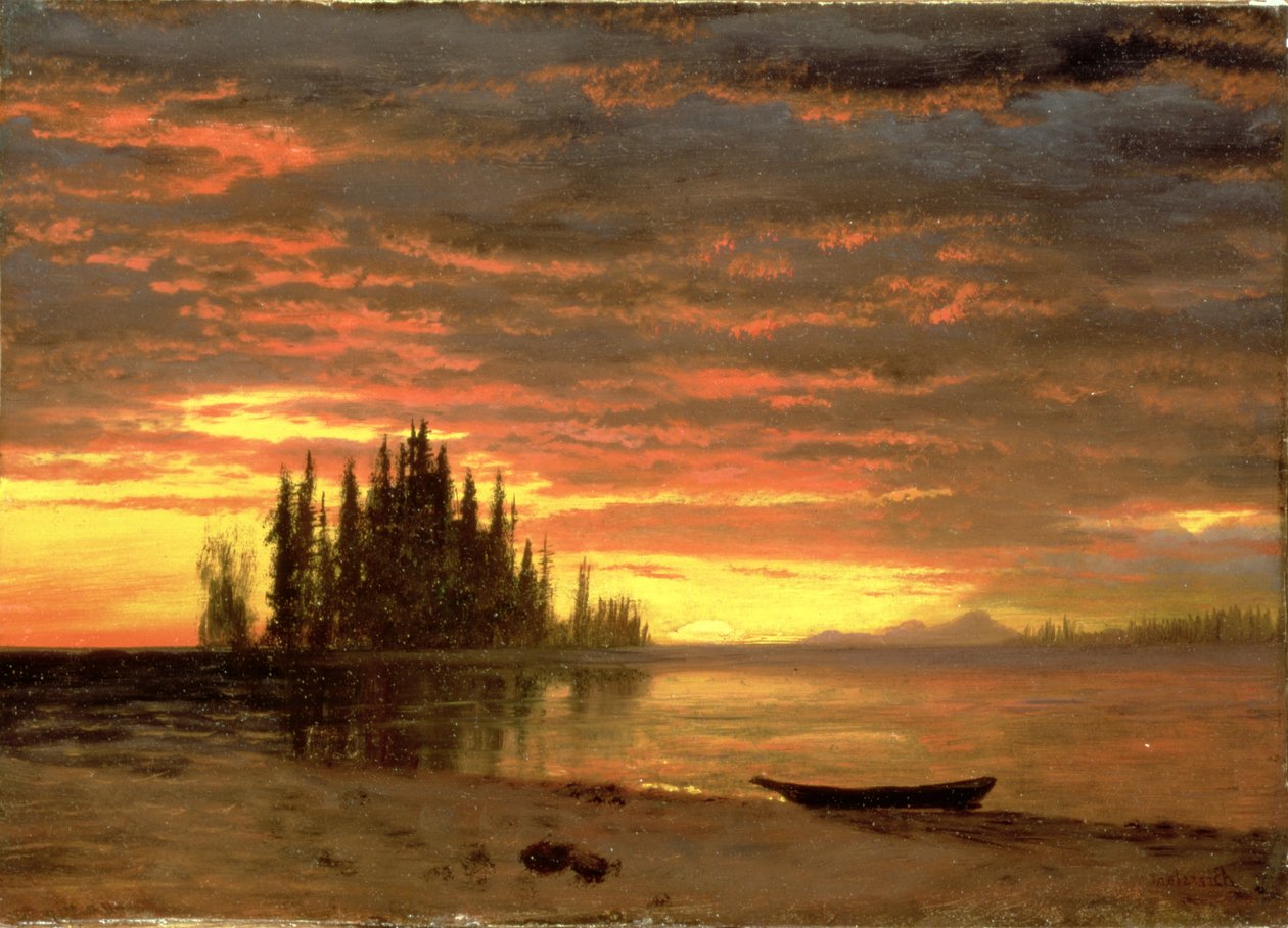 Kaliforniai naplemente alkotó: Albert Bierstadt