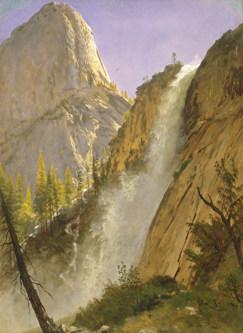 Liberty Cap, Yosemite Valley, 1873 (olaj, papír a fedélzeten) alkotó: Albert Bierstadt