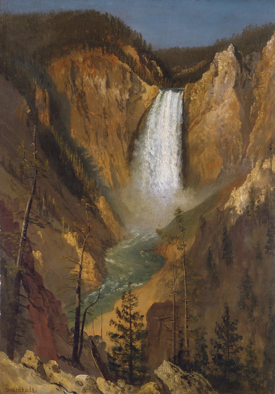 A Yellowstone alsó vízesései alkotó: Albert Bierstadt