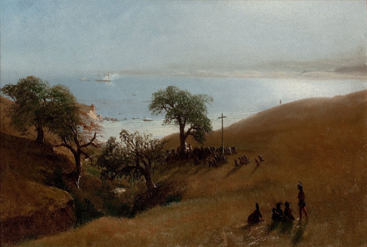 Monterey, Kalifornia (Tanulmány a Monterey-i bejárathoz) alkotó: Albert Bierstadt