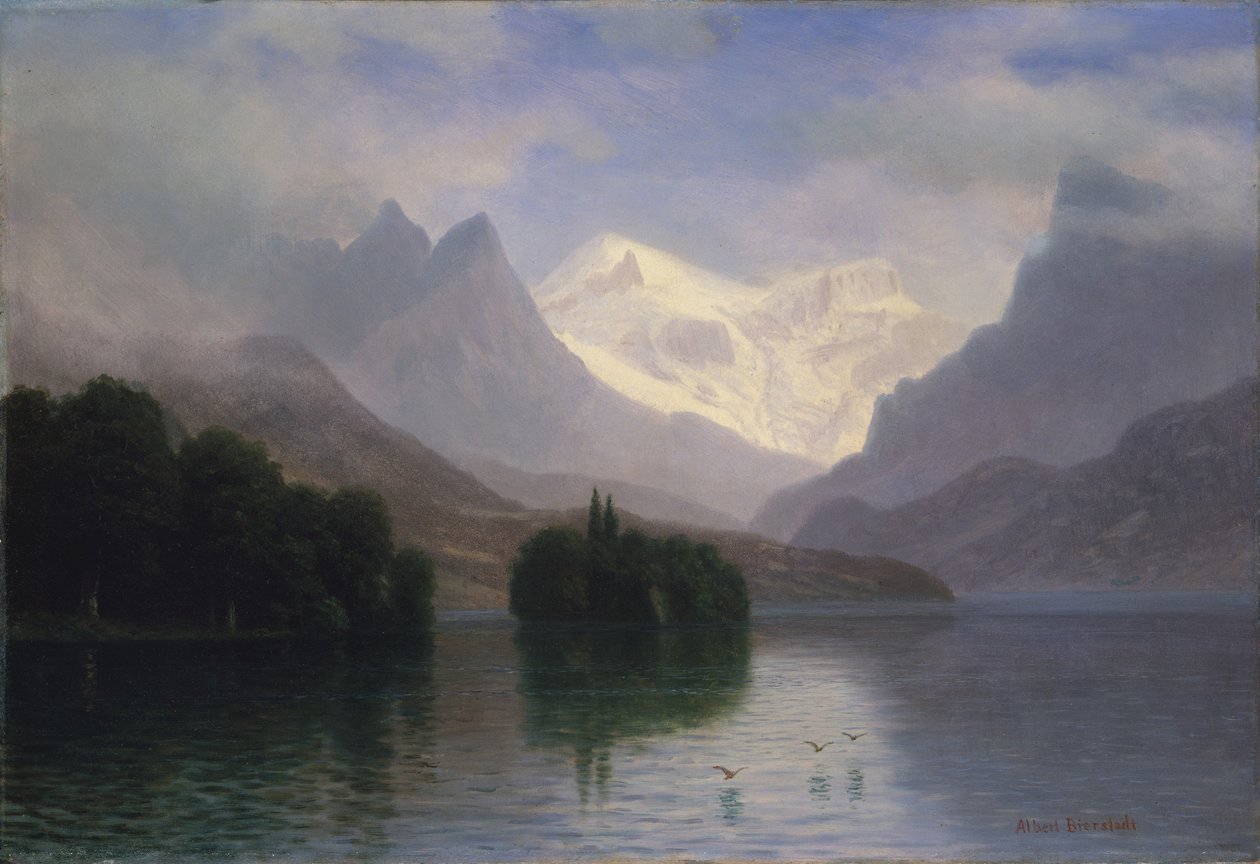 Hegyi jelenet alkotó: Albert Bierstadt