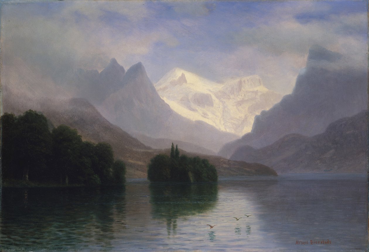 Hegyi jelenet alkotó: Albert Bierstadt