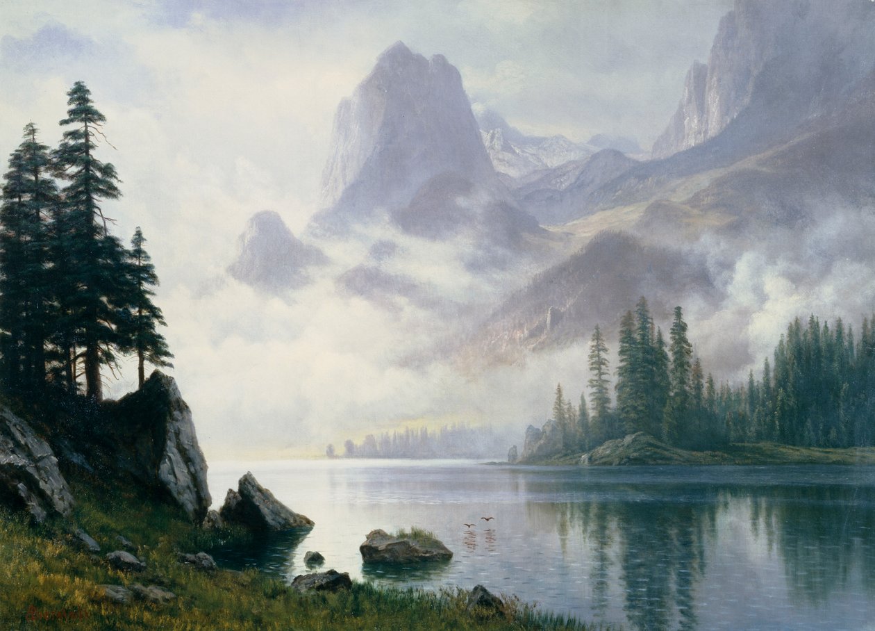 Hegy a ködből alkotó: Albert Bierstadt