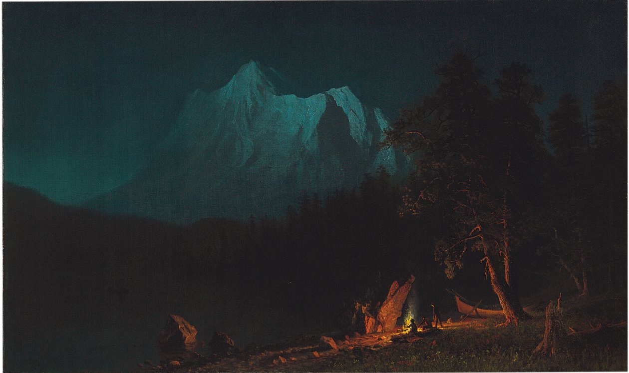 Hegyvidéki táj a holdfényben alkotó: Albert Bierstadt