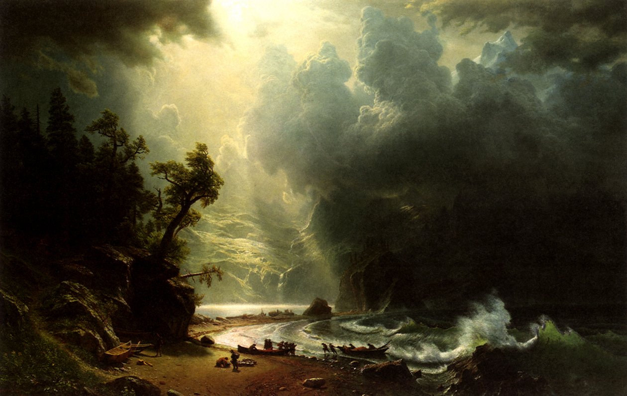 Puget Sound a Csendes-óceán partján alkotó: Albert Bierstadt