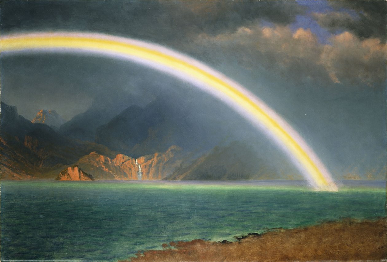 Szivárvány Jenny Lake felett, Wyoming, alkotó: Albert Bierstadt