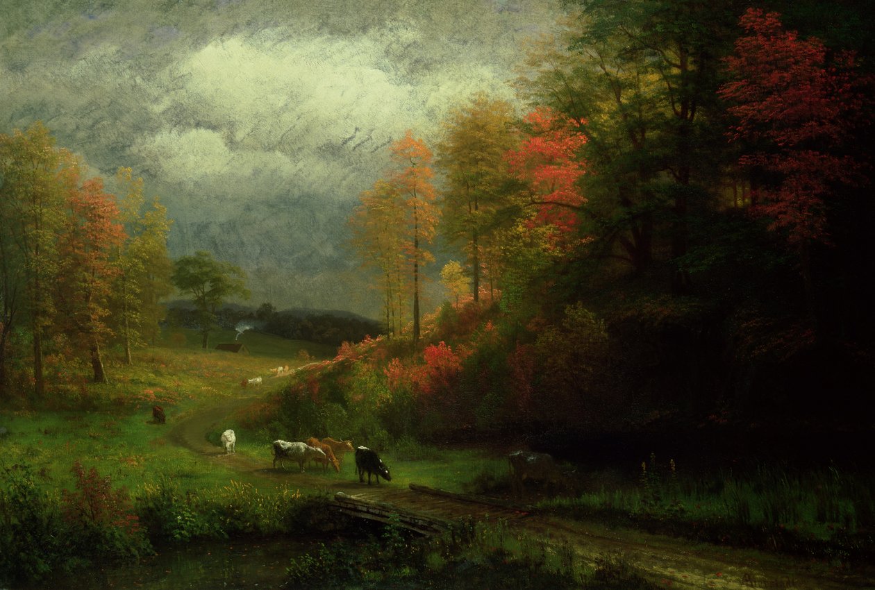 Rainy Day in Autumn, Massachusetts, 1857 alkotó: Albert Bierstadt