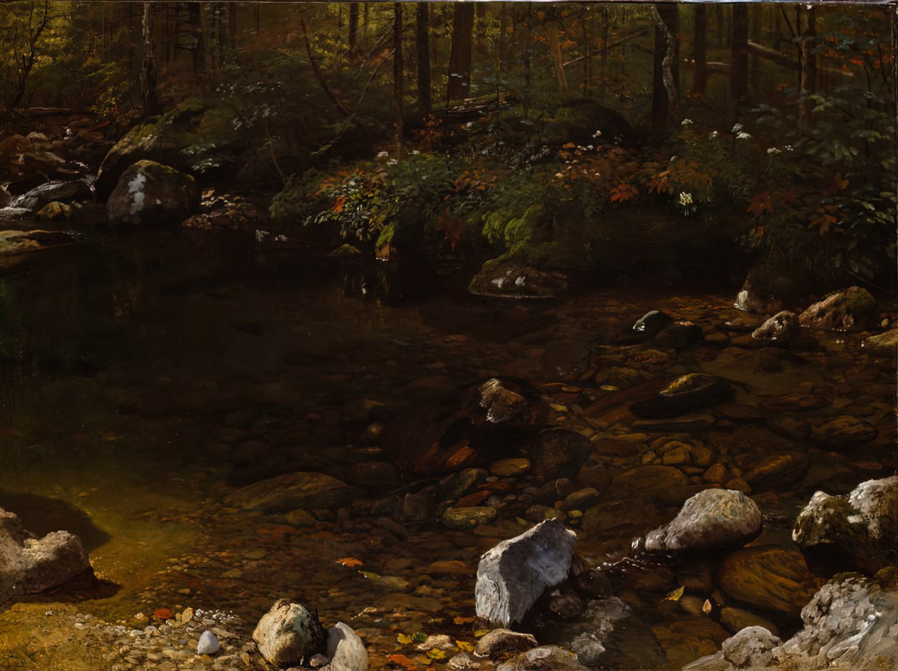 Shady Pool, White Mountains, New Hampshire, c. 1869. alkotó: Albert Bierstadt