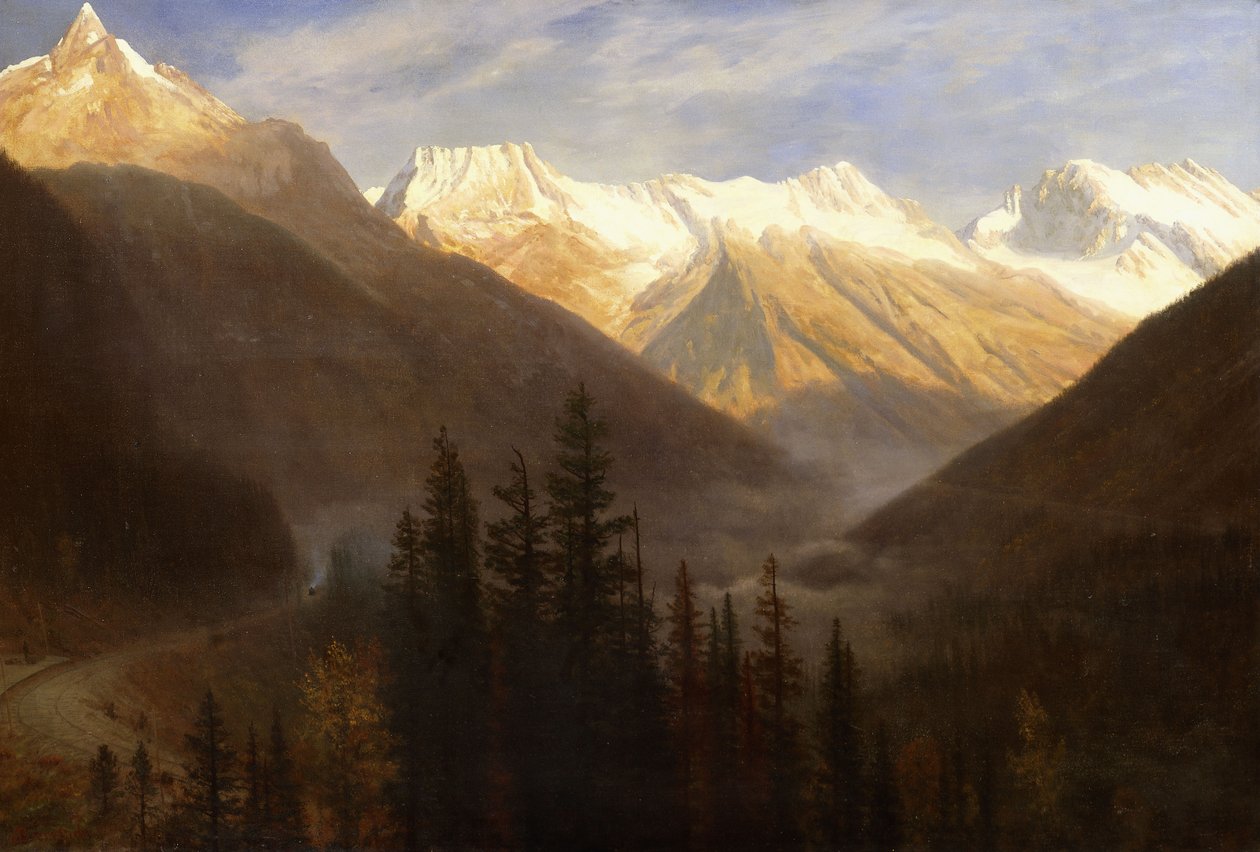 Napkelte a Glacier állomásról, 1890 körül alkotó: Albert Bierstadt