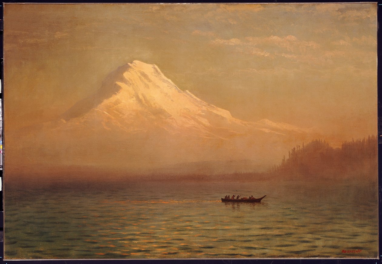 Napkelte a Tacoma-hegyen alkotó: Albert Bierstadt