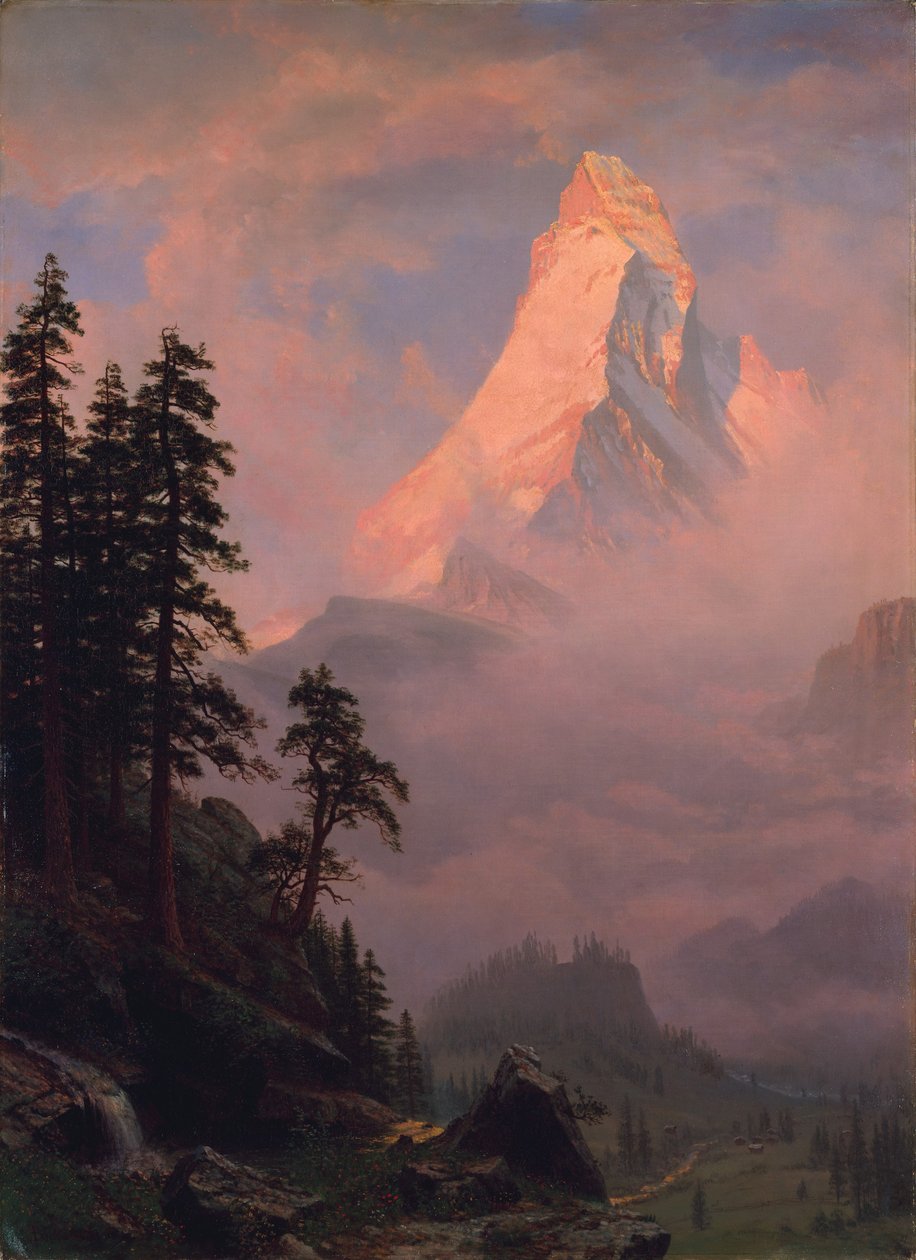 Napfelkelte a Matterhornon alkotó: Albert Bierstadt