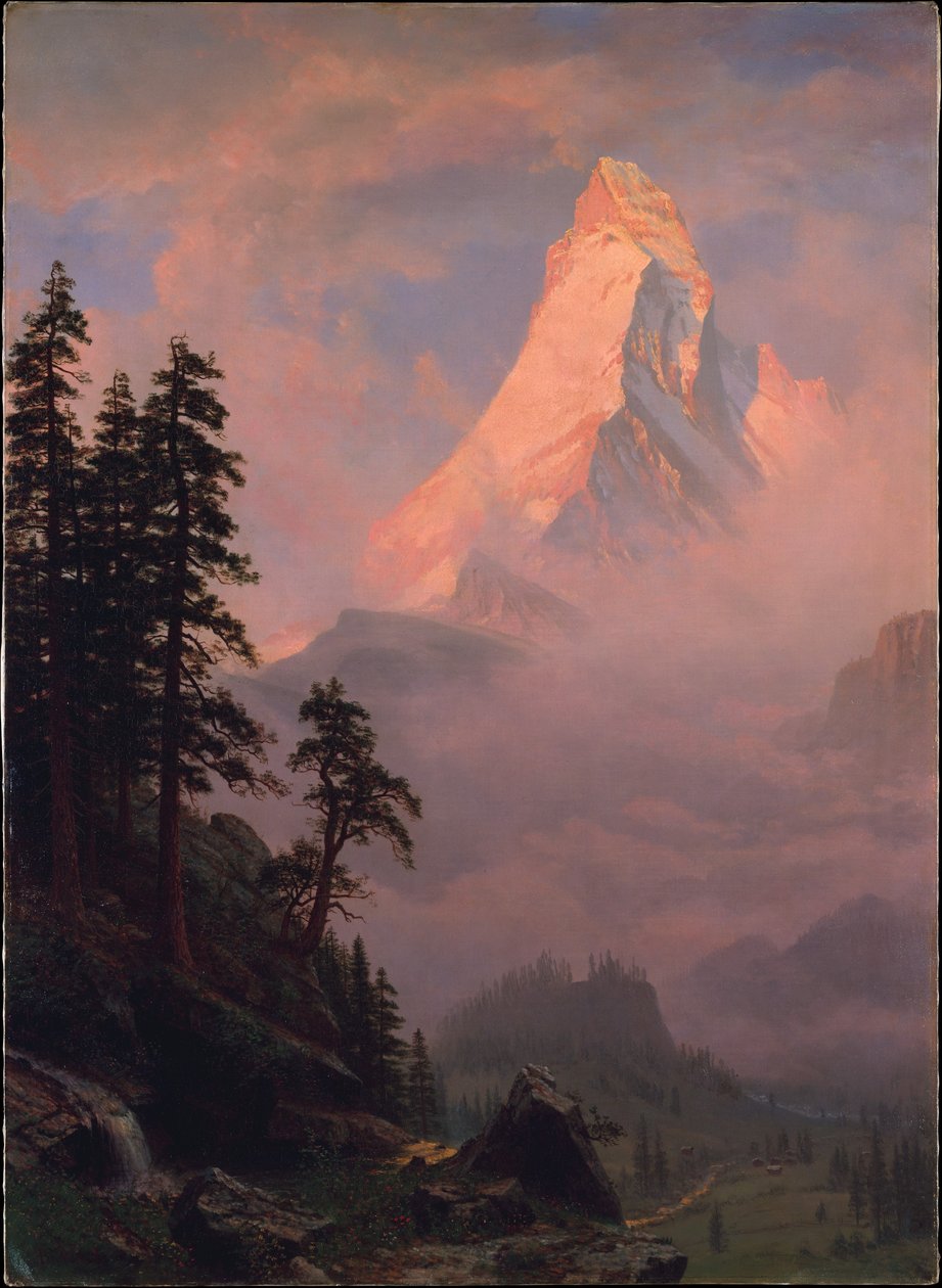Napkelte a Matterhornon alkotó: Albert Bierstadt