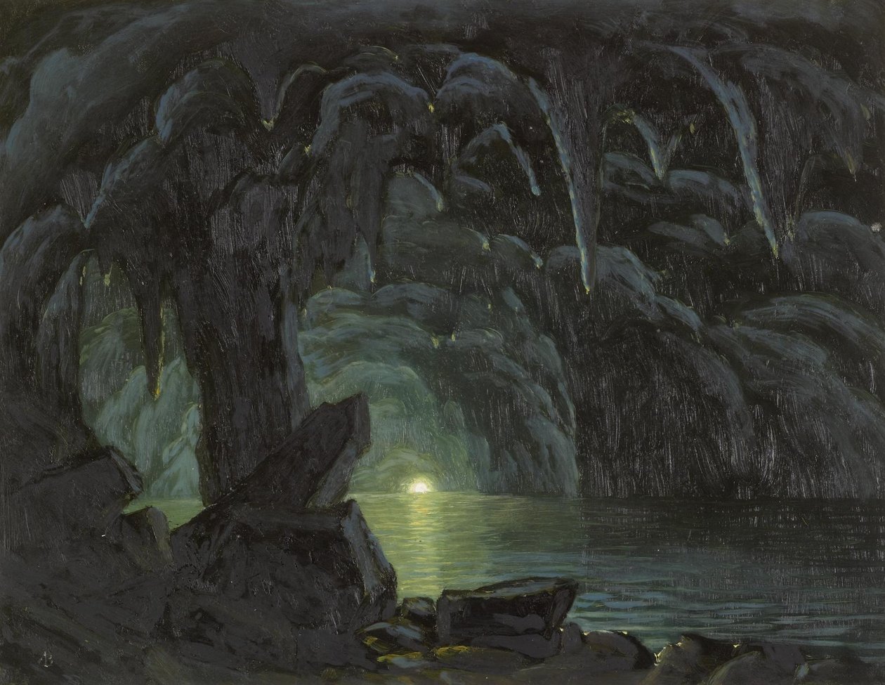 A Kék-barlang, Capri alkotó: Albert Bierstadt