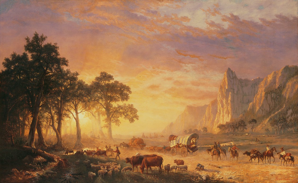 Az Oregon ösvény alkotó: Albert Bierstadt