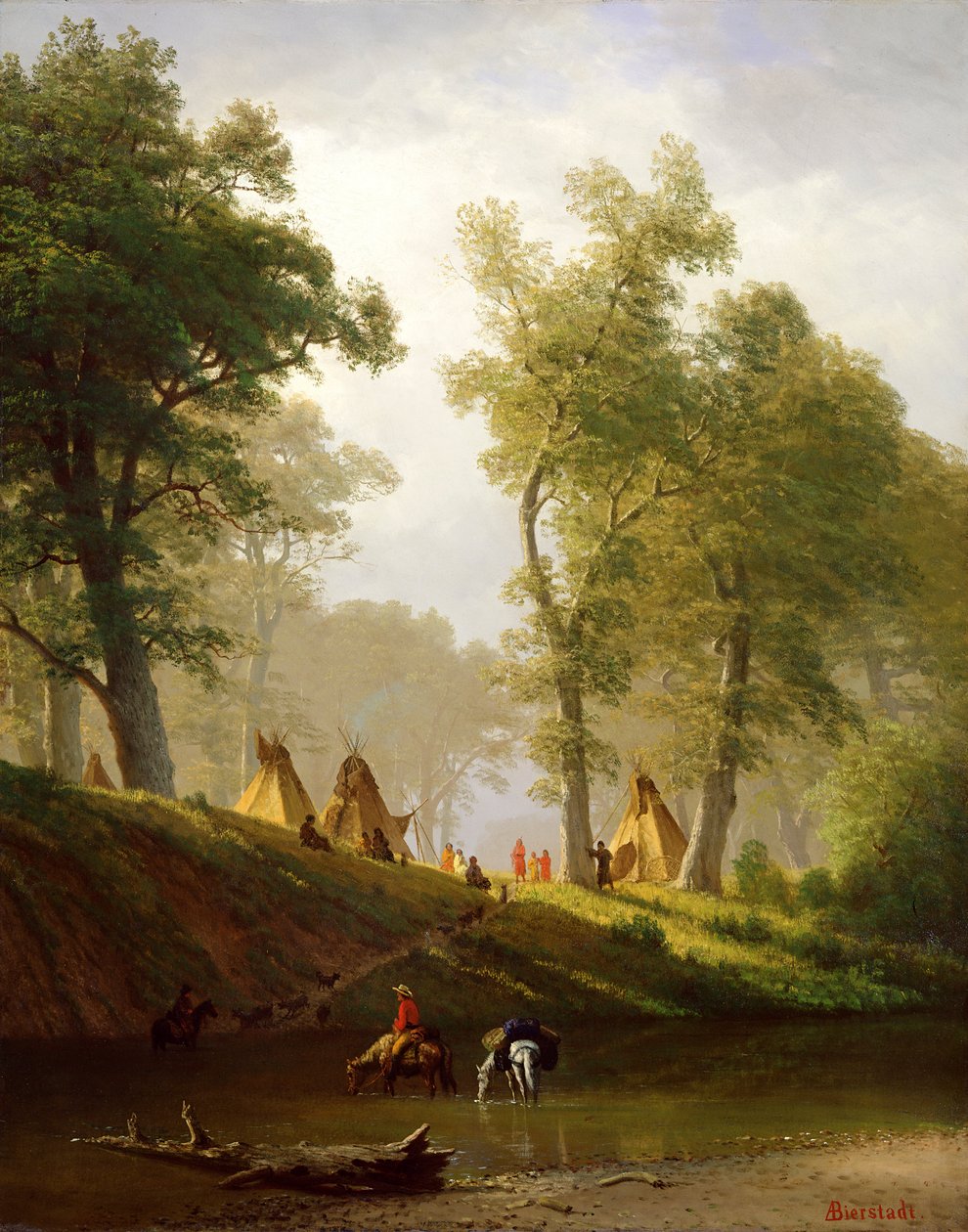 The Wolf River, Kansas, 1859 körül alkotó: Albert Bierstadt