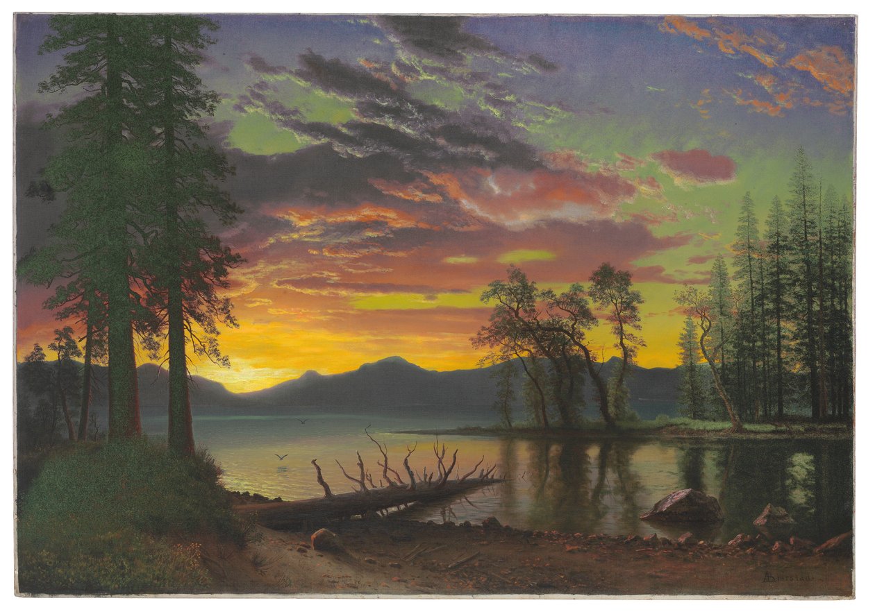 Twilight, Lake Tahoe, 1870-es évek alkotó: Albert Bierstadt