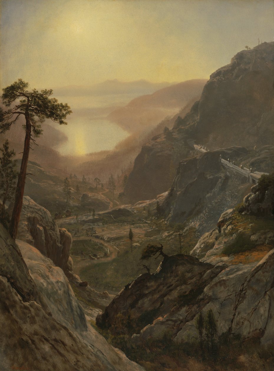 Kilátás a Donner-tóra alkotó: Albert Bierstadt
