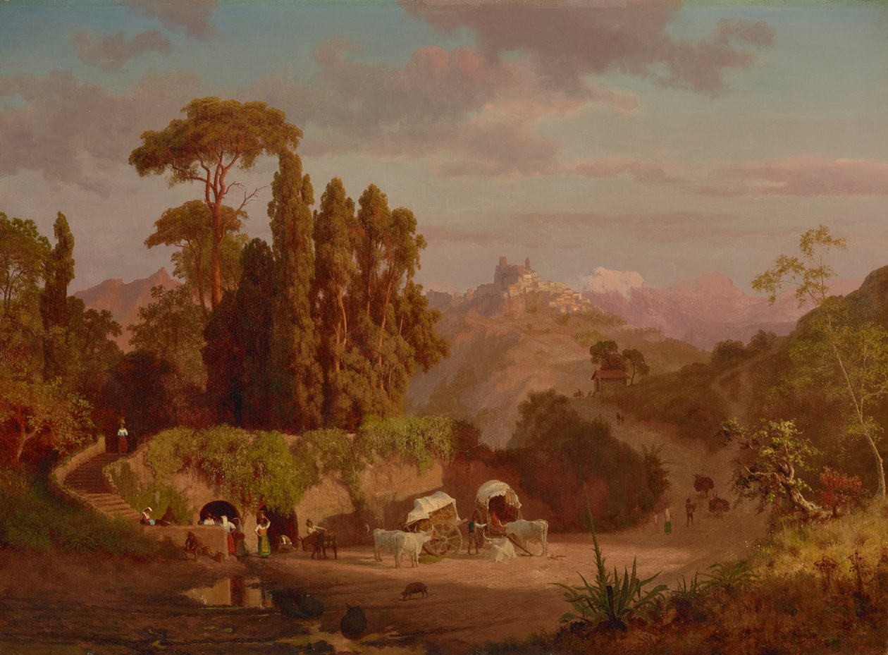 Subiaco látképe, Olaszország 1859 (Olaj, vászon) alkotó: Albert Bierstadt