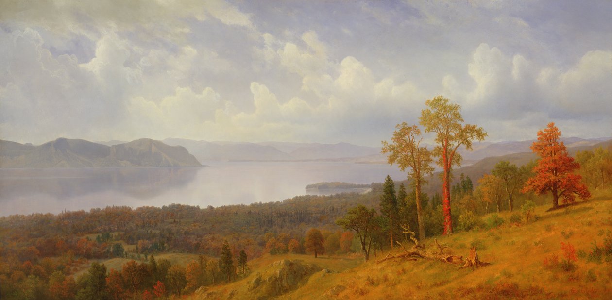 Kilátás a Hudsonról a Tappan Zee-n át a Hook-hegy felé, 1866 alkotó: Albert Bierstadt