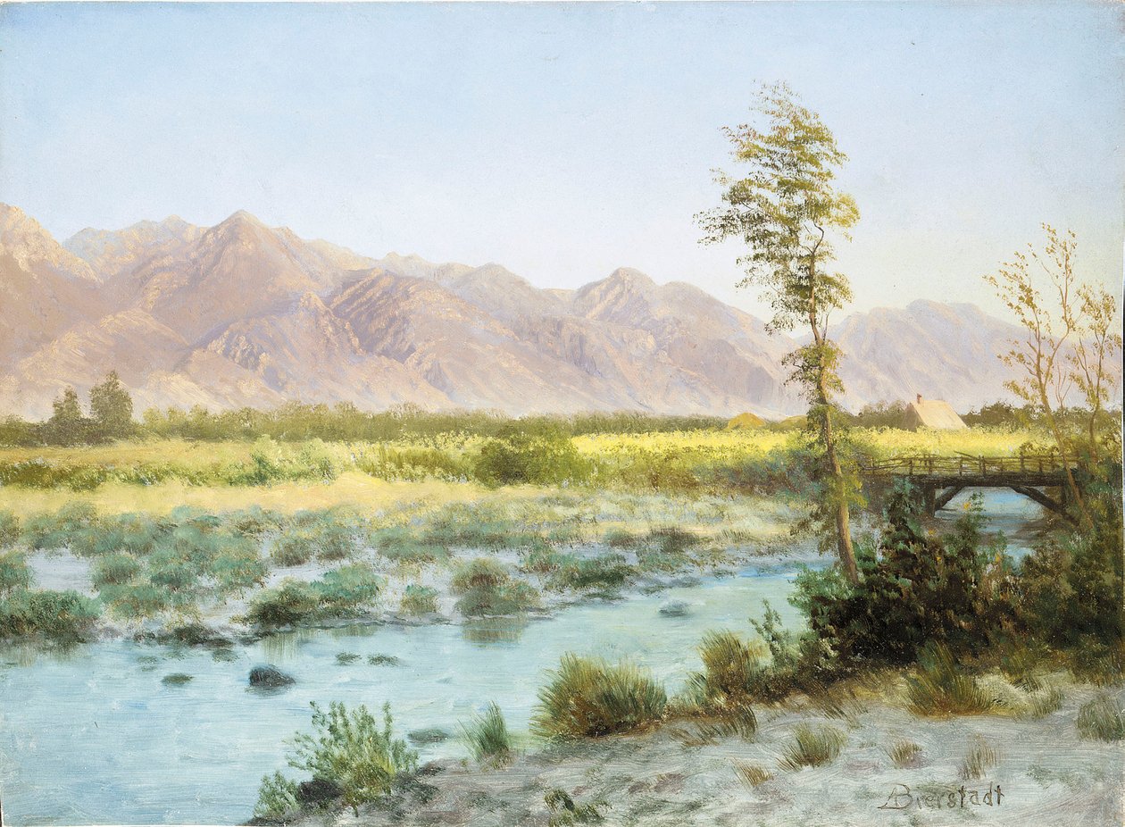 Nyugati táj (olaj, papír) alkotó: Albert Bierstadt