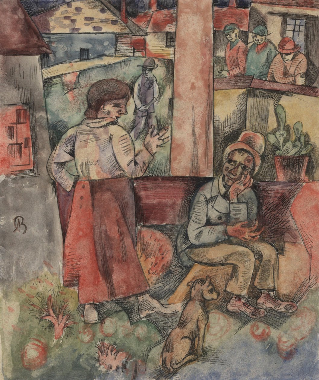 Falu széle; Fabrikstadt alkotó: Albert Bloch