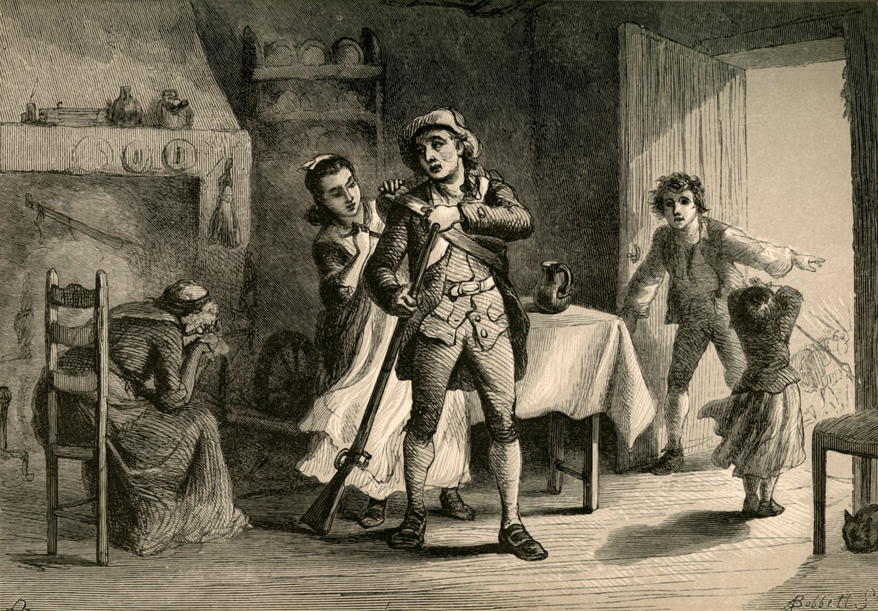 Egy perc ember háborúra készül, 1877. alkotó: Albert Bobbett
