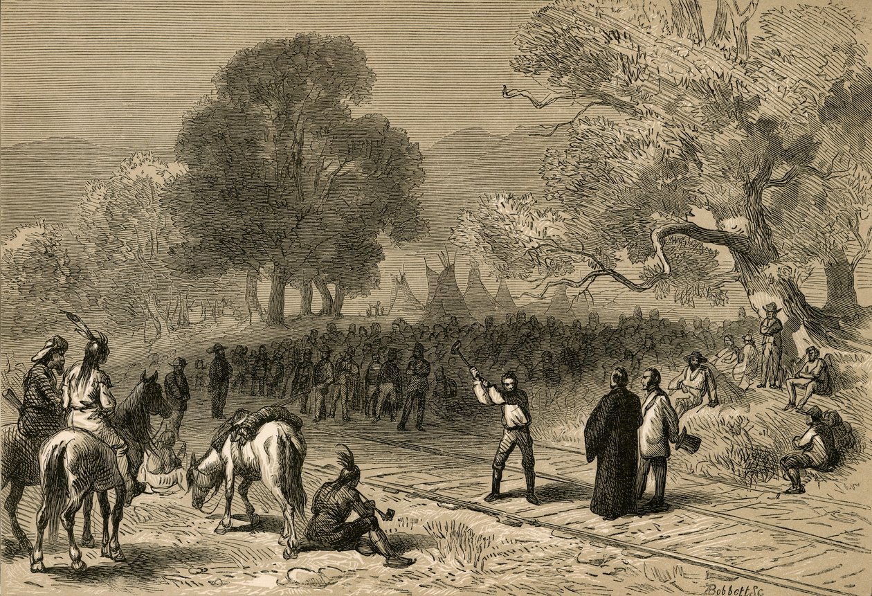 A Pacific Railroad befejezése, 1878. alkotó: Albert Bobbett