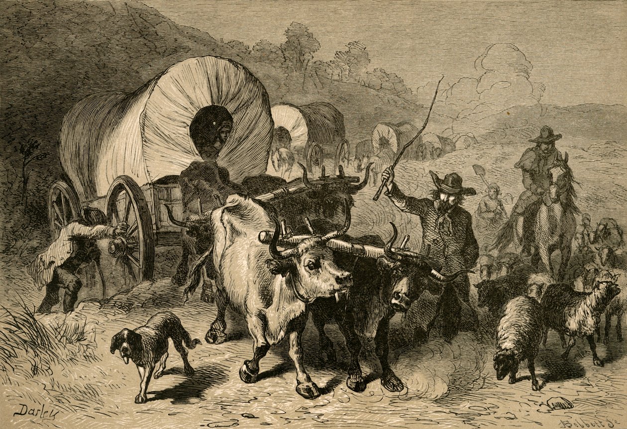 Kivándorlás a nyugati országba, 1877. alkotó: Albert Bobbett