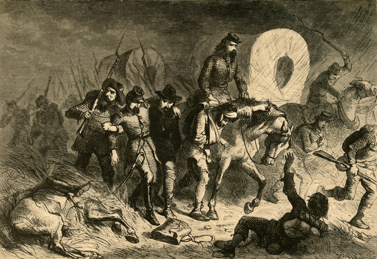 A Konföderáció visszavonulása Shilohból, 1878. alkotó: Albert Bobbett