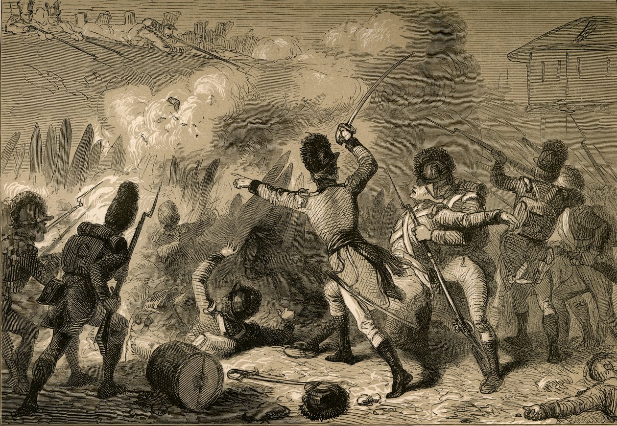 A britek visszaverték Fort Stephensonban, 1878. alkotó: Albert Bobbett