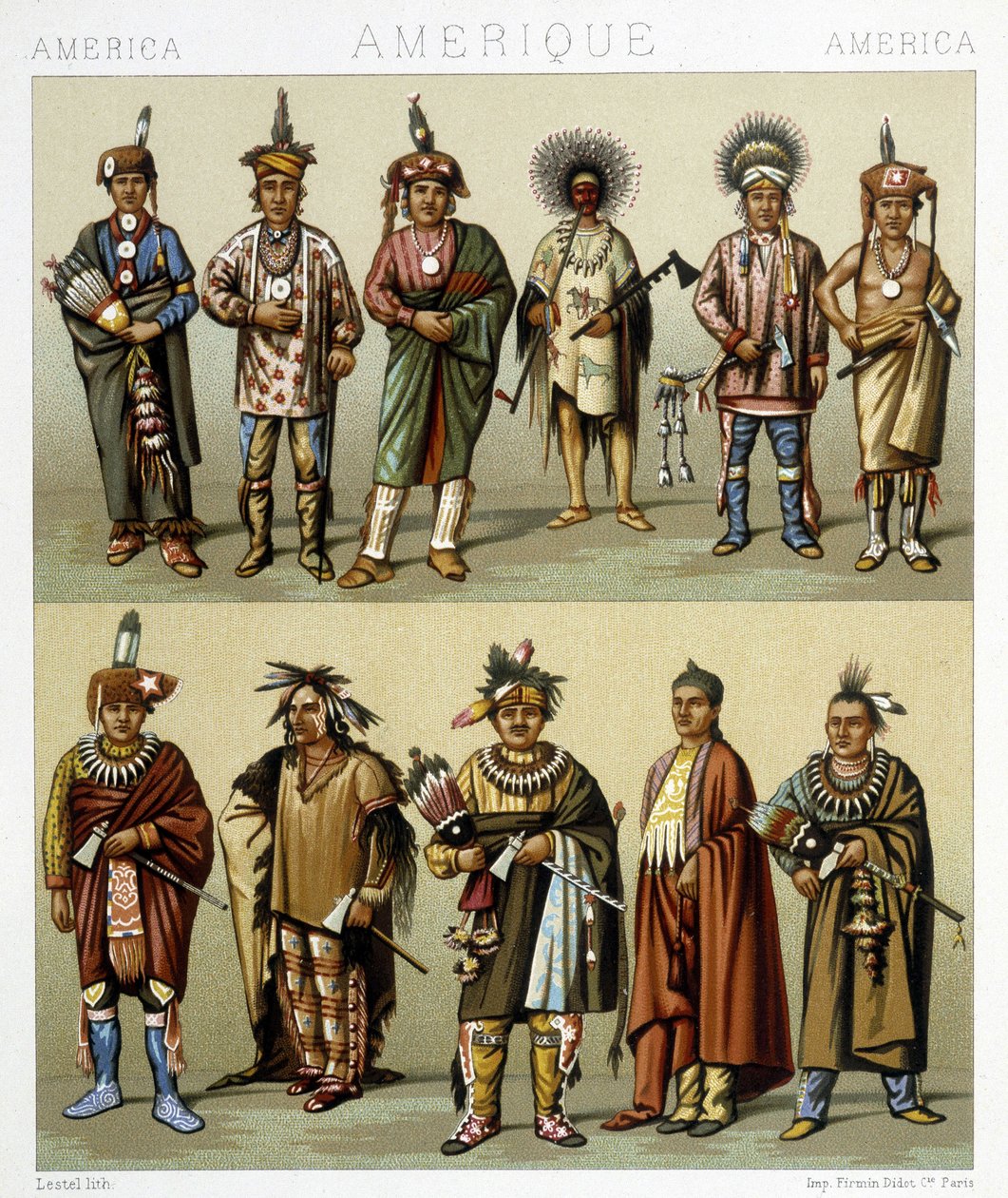 Red Pine öltöny. Illusztráció: Racinet „A történelmi kosztüm”” című könyvében alkotó: Albert Charles August Racinet
