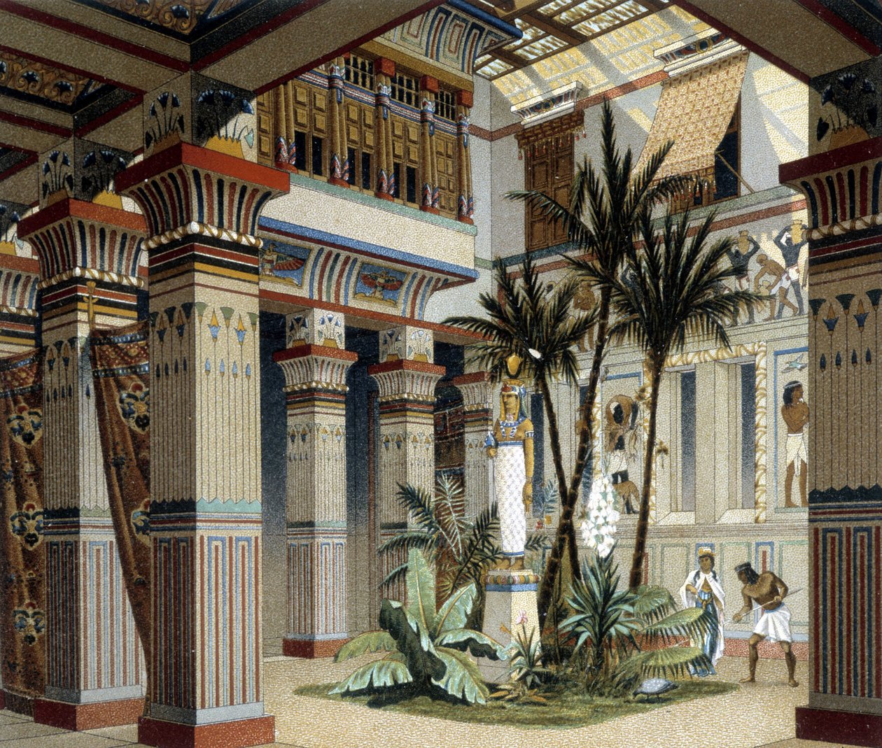 Egyiptomi palota Racquet 1888 "" A történelmi jelmez" -ben alkotó: Albert Charles August Racinet