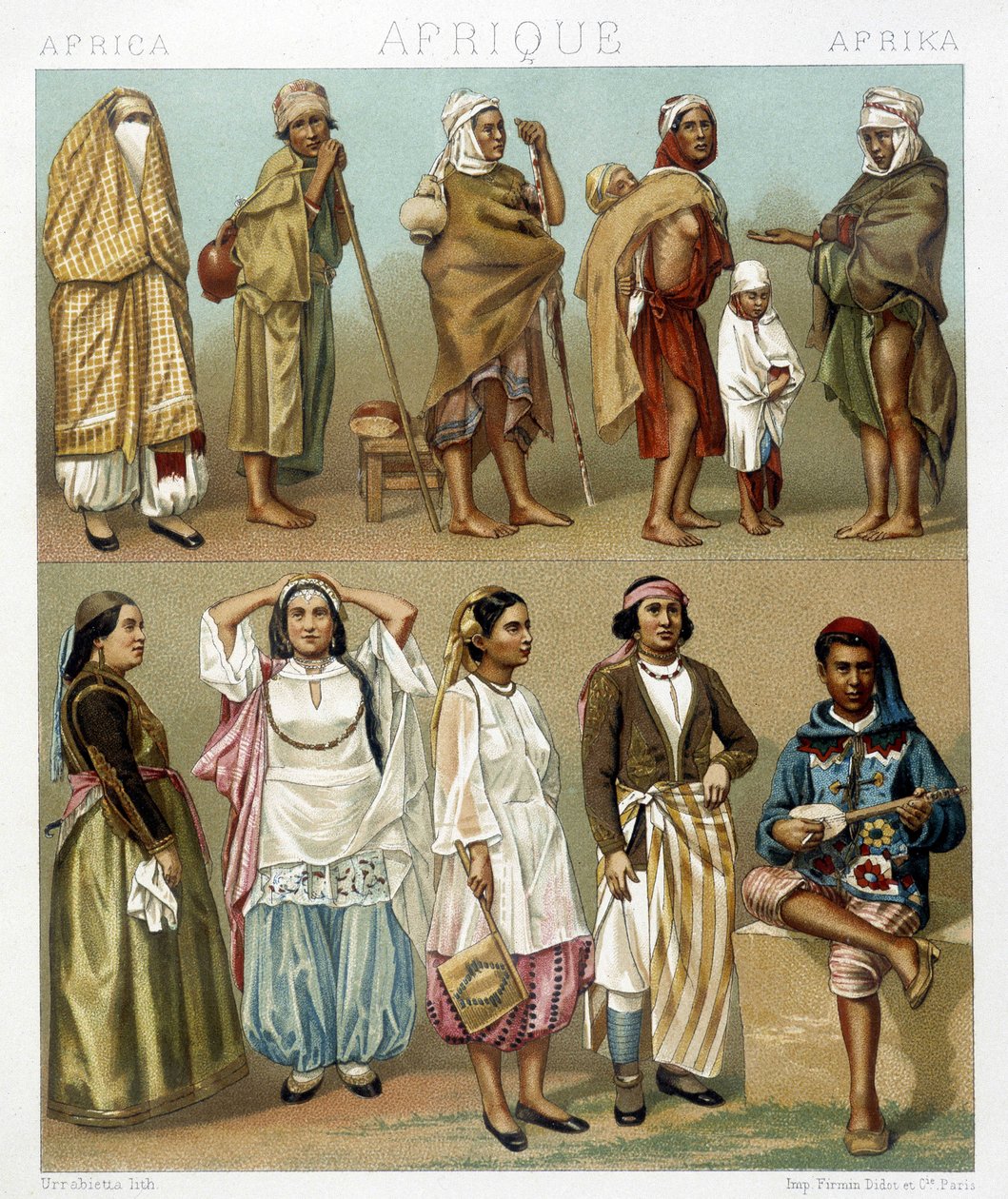 Illusztráció Racinet „A történelmi kosztüm” című művében alkotó: Albert Charles August Racinet